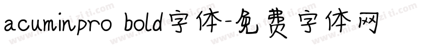acuminpro bold字体字体转换